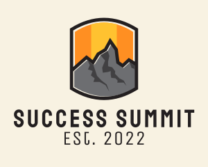 Sunset Mountain Camping  logo design