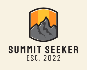 Mountaineer - Sunset Mountain Camping logo design