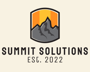 Sunset Mountain Camping  logo design