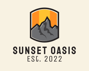 Sunset Mountain Camping  logo design