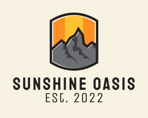 Sunset Mountain Camping  logo design