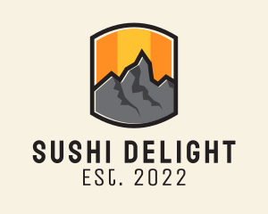 Sunset Mountain Camping  logo design