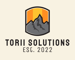 Sunset Mountain Camping  logo design