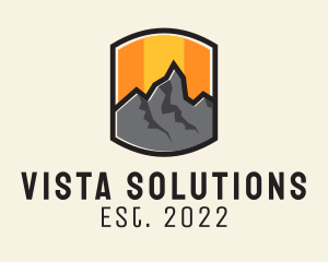 Sunset Mountain Camping  logo design