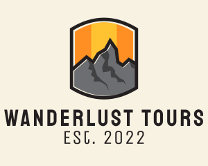 Sunset Mountain Camping  logo design