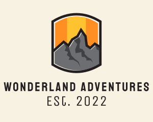 Sunset Mountain Camping  logo design