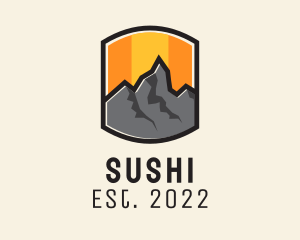 Sunset Mountain Camping  logo design