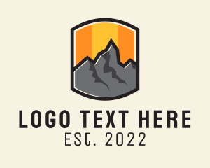 Himalayas - Sunset Mountain Camping logo design