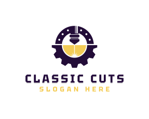 Industrial Laser Cutting Machinery logo design