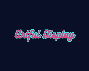 Retro Script Pop Art logo design