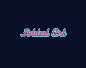 Retro Script Pop Art logo design