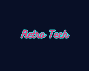 Retro Script Pop Art logo design