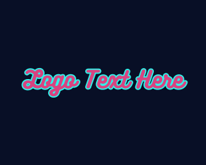 Word - Retro Script Pop Art logo design