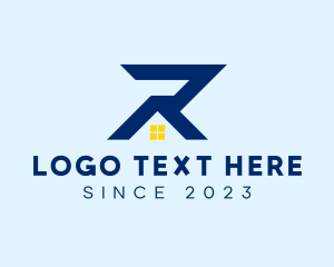 Letter R - House Roofing Letter R logo design