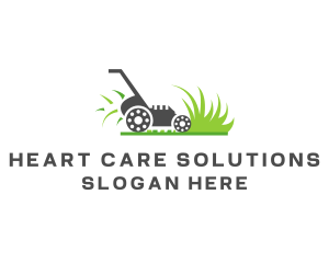 Lawnmower Grass Landscaping logo design