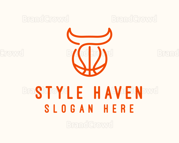 Bull Basketball Team Logo