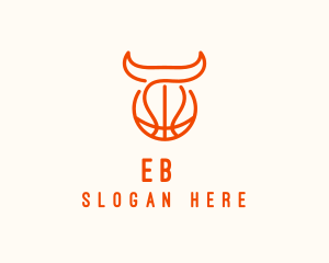 Ball - Bull Basketball Team logo design