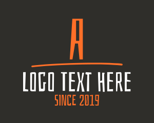 Act - Funky Orange Letter A logo design