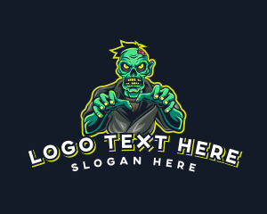Green Monster - Zombie Monster Gaming logo design
