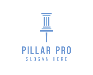 Architecture Pillar Pin logo design