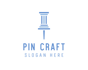 Pin - Architecture Pillar Pin logo design