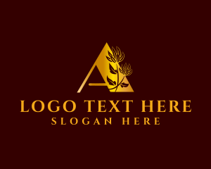 Letter A - Elegant Floral Boutique Letter A logo design