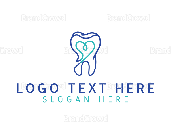 Heart Tooth Dentist Logo