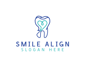 Heart Tooth Dentist logo design