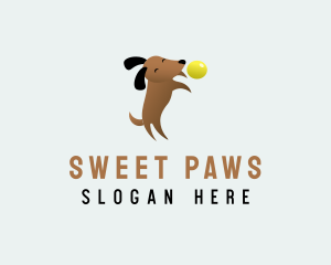 Adorable - Ball Dog Play logo design