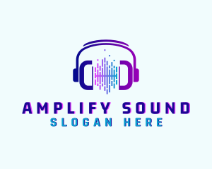 Audio Sound Headset logo design