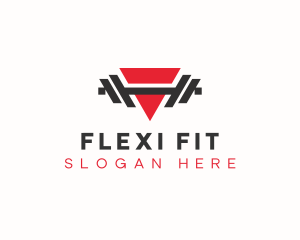 Fitness Gym Barbell logo design