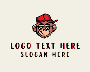 Monkey Hat Sunglasses logo design