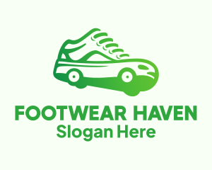 Wheeled Sneakers Shoes logo design