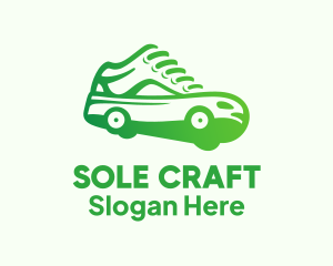 Wheeled Sneakers Shoes logo design