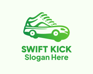 Wheeled Sneakers Shoes logo design