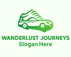 Shoe Cleaning - Wheeled Sneakers Shoes logo design