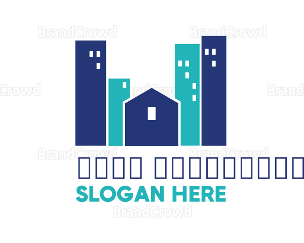 Blue Home Building Logo
