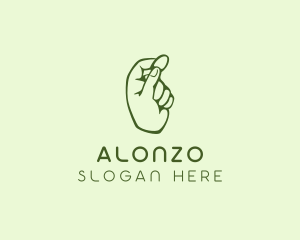 Green Coin Hand logo design