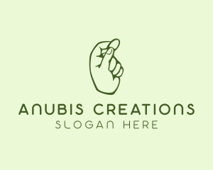 Green Coin Hand logo design