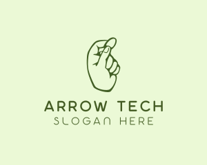 Green Coin Hand logo design