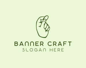 Green Coin Hand logo design