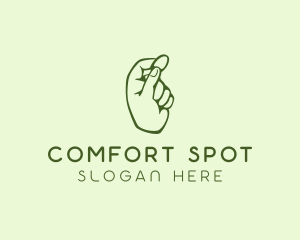 Green Coin Hand logo design