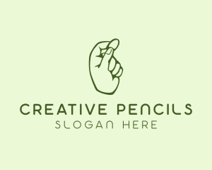 Green Coin Hand logo design