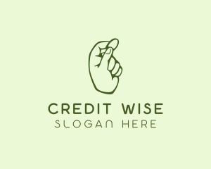 Green Coin Hand logo design