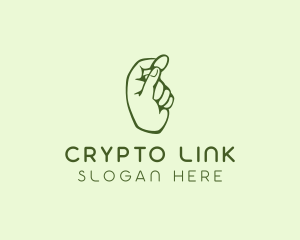 Green Coin Hand logo design