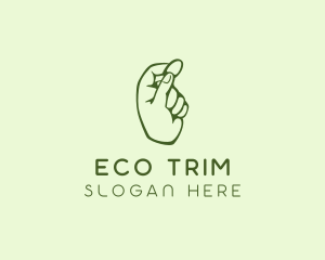 Green Coin Hand logo design