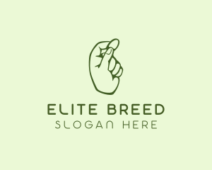 Green Coin Hand logo design