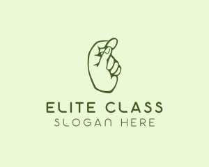 Green Coin Hand logo design