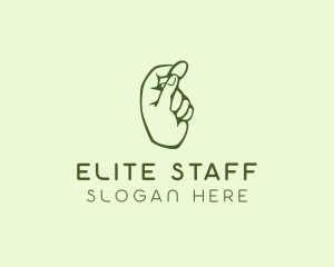 Green Coin Hand logo design