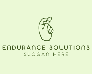 Green Coin Hand logo design